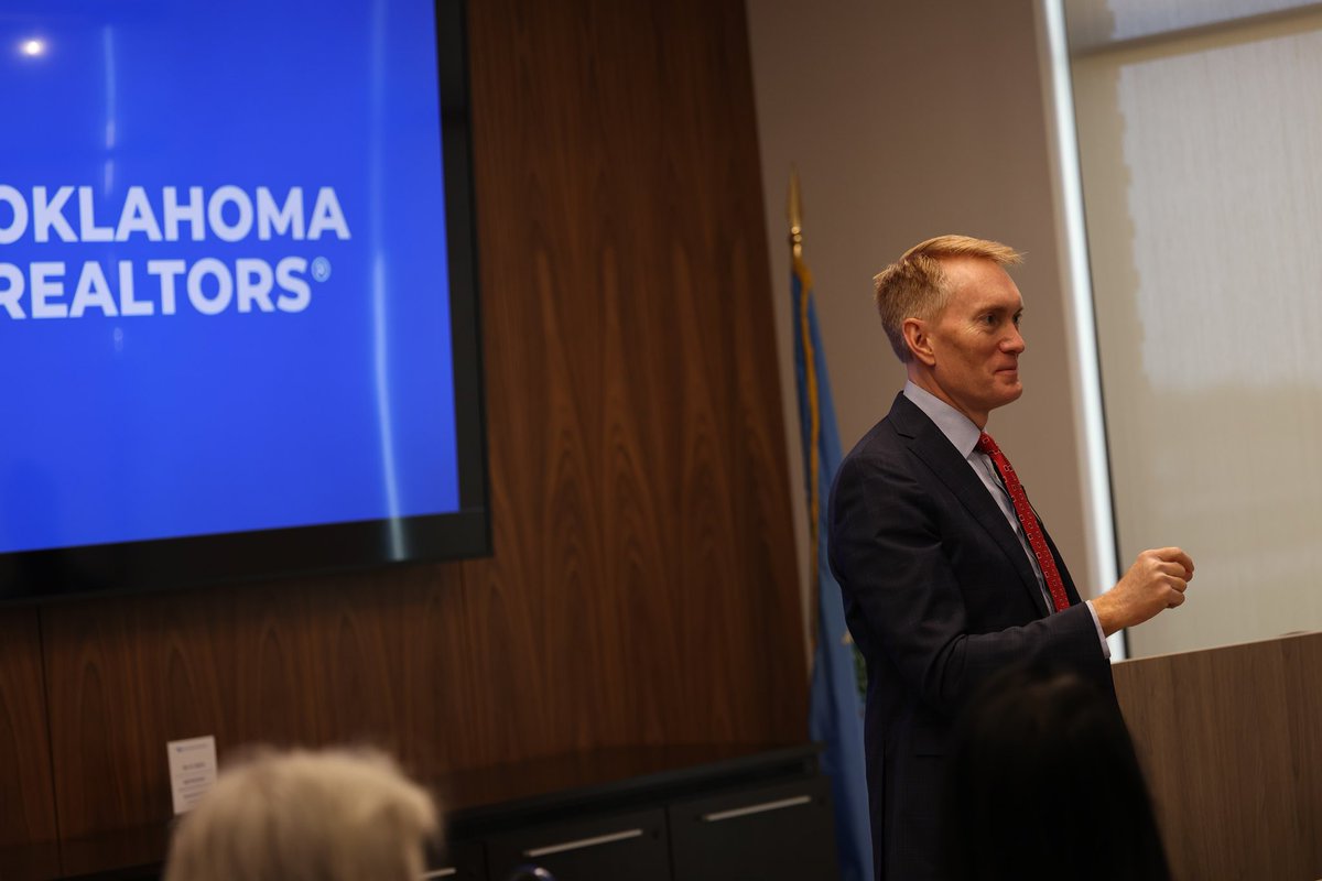 Great discussion with <a href="/okrealtors/">Oklahoma REALTORS®</a> on workforce, immigration, and the economy. We talked about President Trump’s leadership in securing the border, undocumented labor, and the dangers our national debt presents for hard working people in Oklahoma.