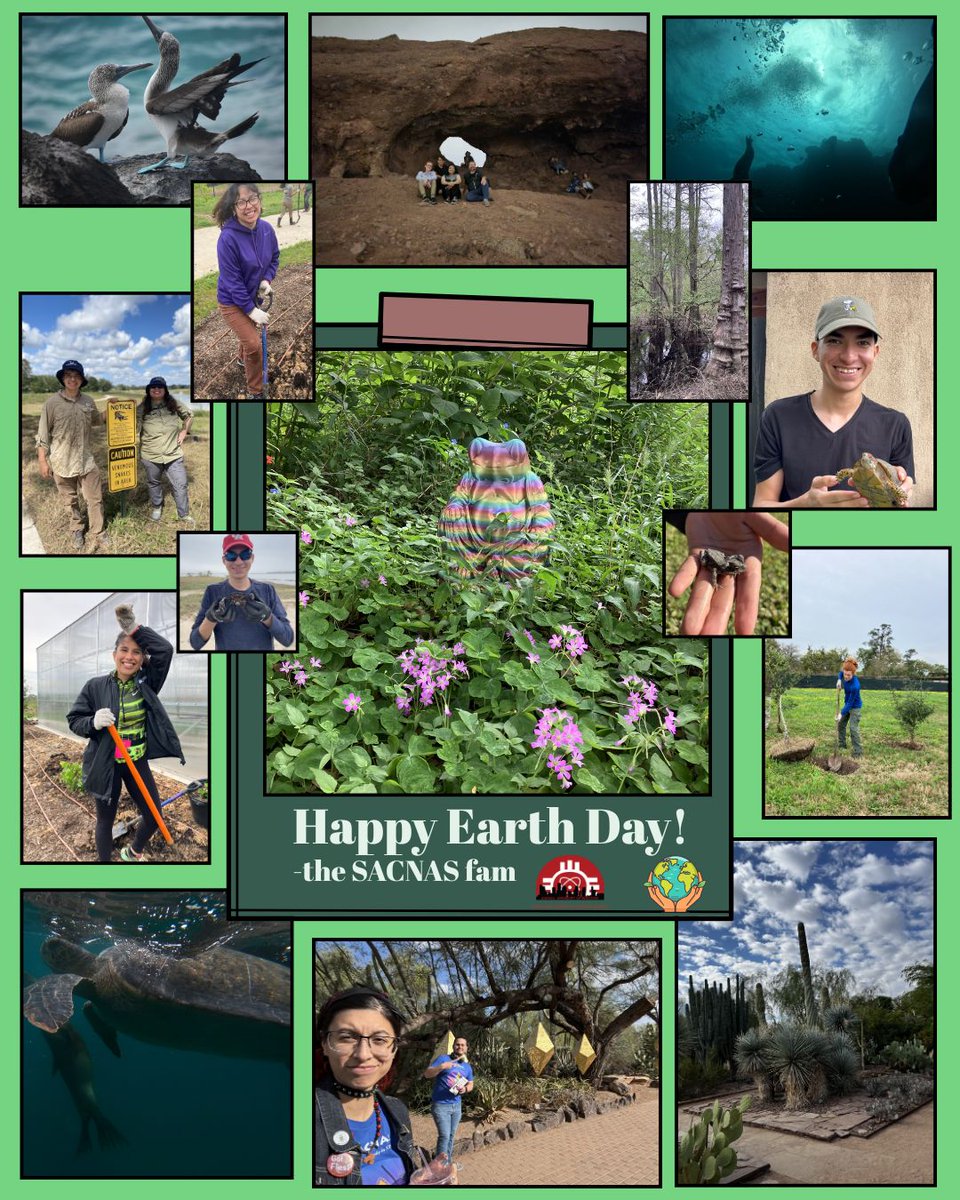 Happy Earth Day! A great day to appreciate nature. SACNAS appreciates what the Earth provides and values environmental sustainability and biodiversity.🌿🐸🐟"The earth does not belong to us; we belong to the earth Robin Wall Kimmerer.