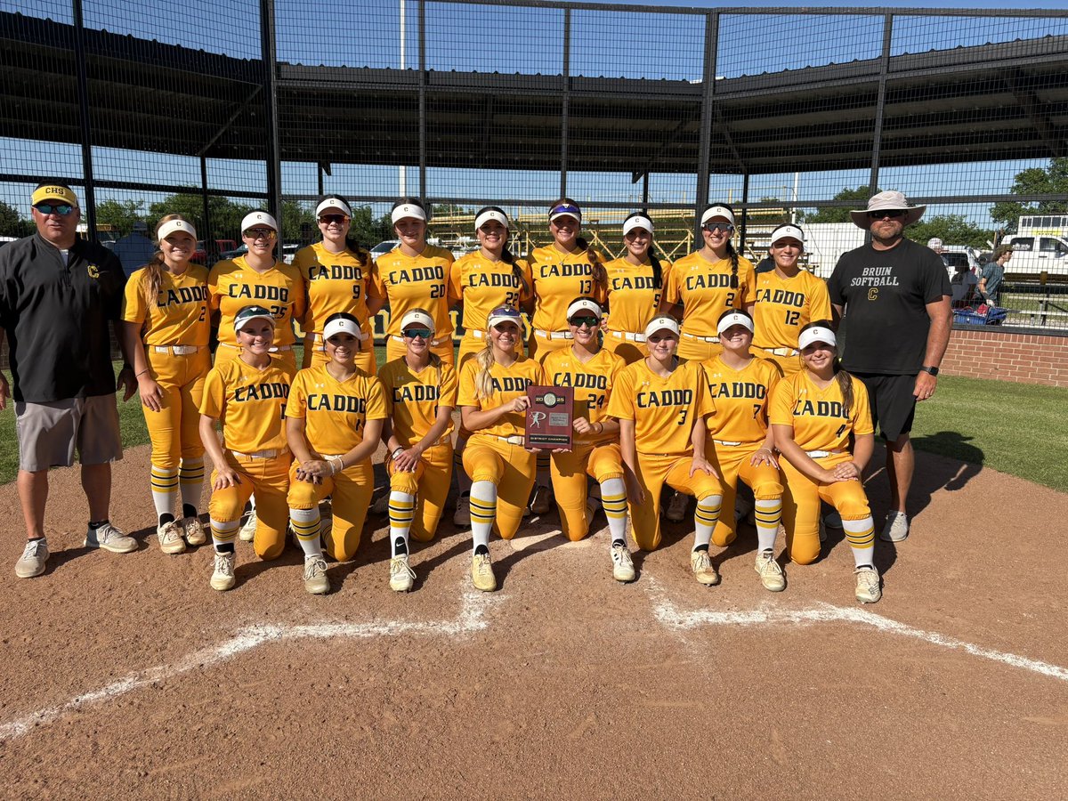 Congratulations to the Caddo Lady Bruins HS Softball team - Class 3A District 1 Champions!!! The Lady Bruins advance to the Regional next week. Proud to be a Bruin!!!