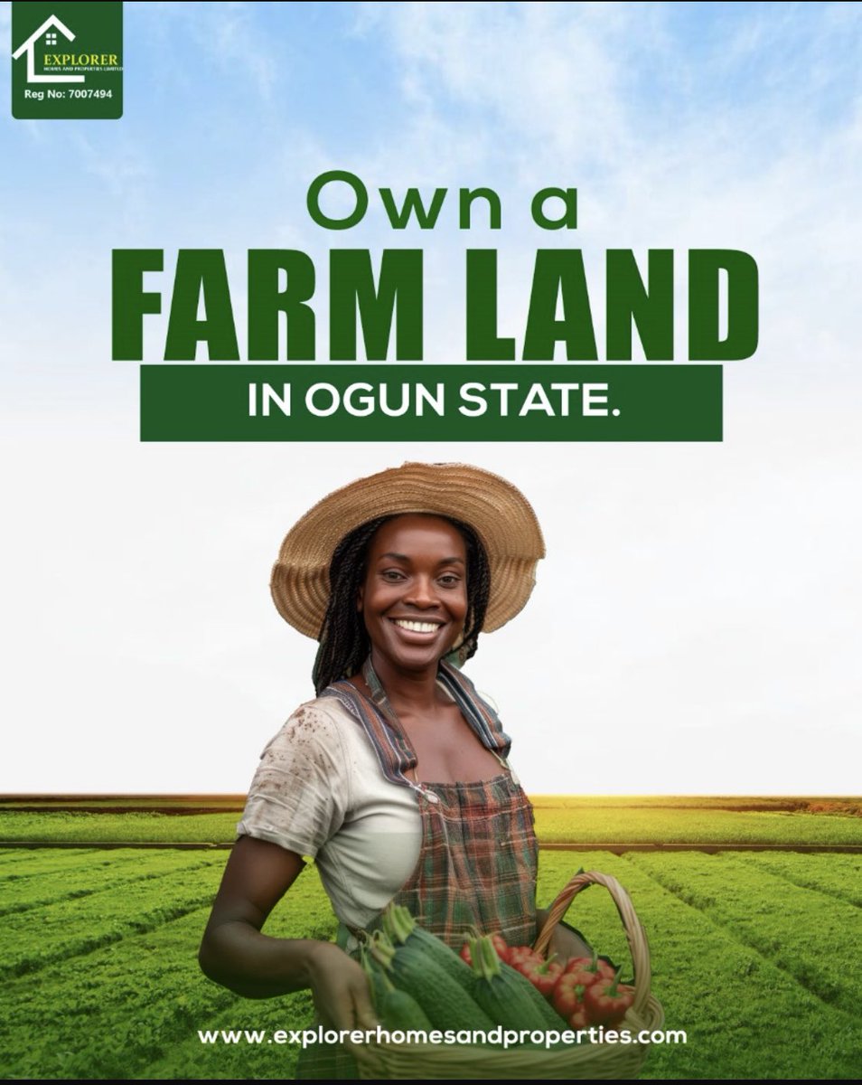 _raivphomes's tweet photo. #Agriculture is a vital sector in #Nigeria, providing jobs and food for millions. But it faces challenges like climate change and infrastructure gaps.

Own a farm land in IWOYE VILLAGE, ALONG ILARO-OWODE OGUN STATE. https://t.co/jIgKUYPTvh