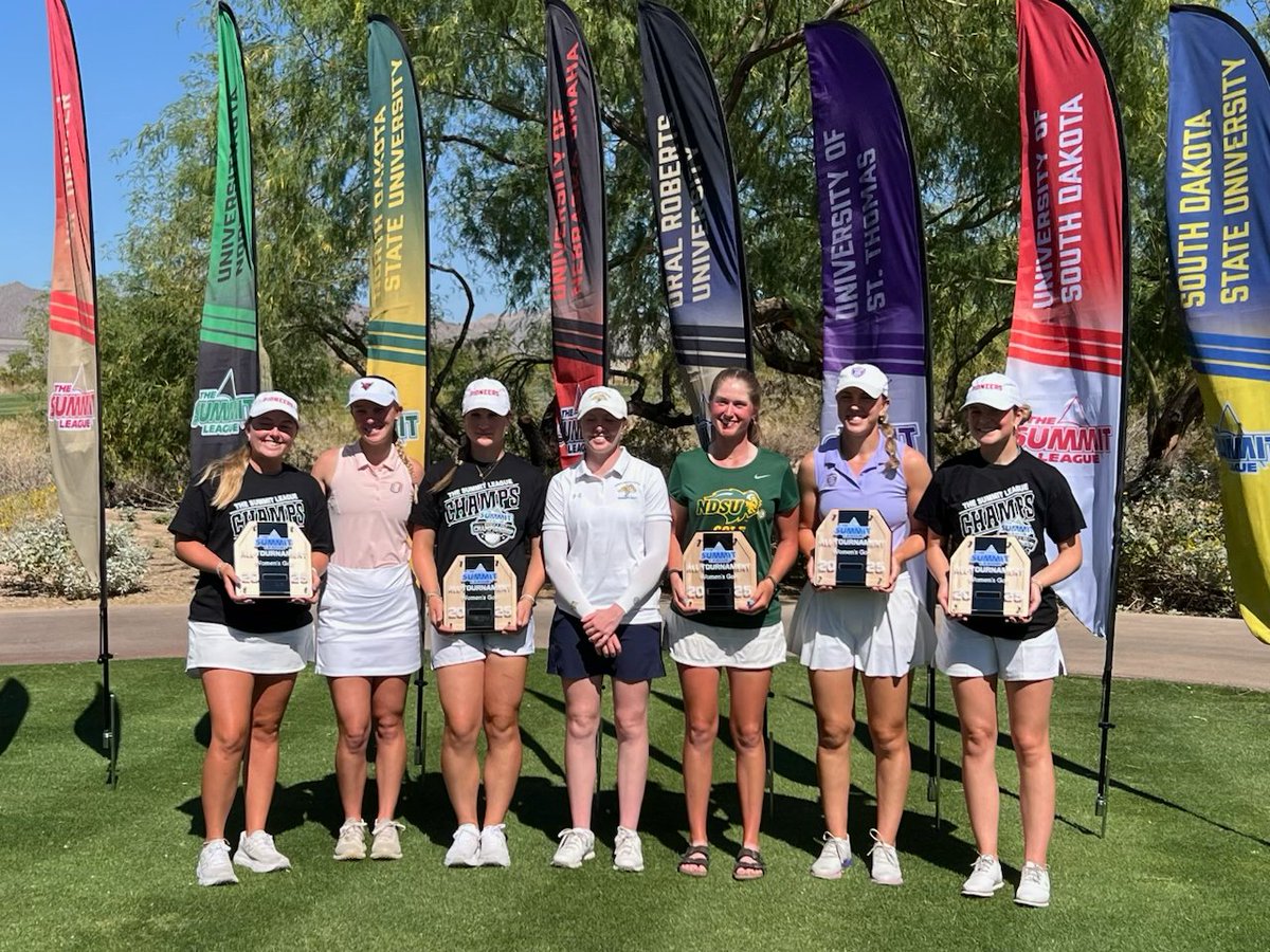NDSUgolf's tweet photo. All-Tournament Honors and a 3rd place finish for @MadiHicks4!!!🤘 https://t.co/daXcYK6uzR