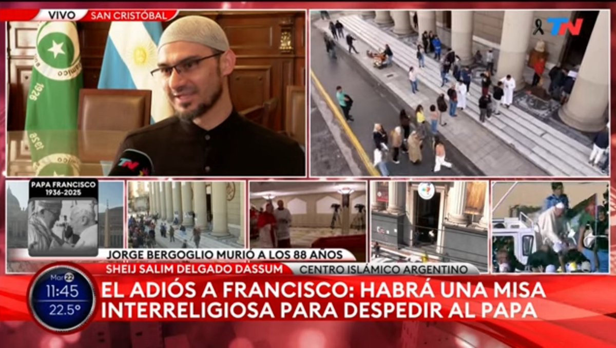 #Prensa 📰

La palabra del Sheij Salim Delgado Dassum sobre el fallecimiento del Papa Francisco.

➡️ youtube.com/watch?v=JmW3az…