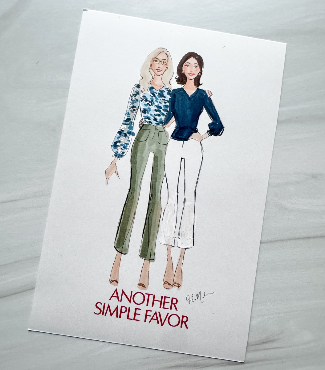 Had a blast enjoying an early screening of Another Simple Favor, cocktails and Capri-themed bites with my friend Jeanne last night! Jennifer Marlin Illustration created this amazing sketch of us while we watched the movie. I love it!
See #AnotherSimpleFavor on <a href="/PrimeVideo/">Prime Video</a> 5/1!