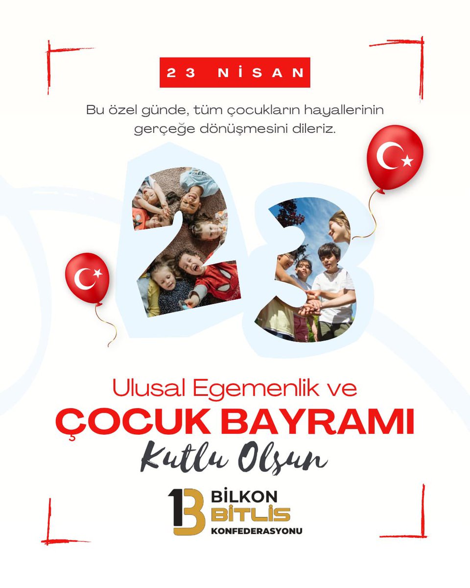 Bitlis Konfederasyonu BİLKON (@bilkonbitlis) on Twitter photo DÜNYA daki Tüm Çocuklarımızın Savaş, Açlık, Sefaletten Uzak,
Her Güne Tebessümle Uyandığı Bir Dünya Niyetliyle,
Gazze Başta Olmak Üzere Nice Yerlerde Zulüm Gören Çocuklarımızın Acisi Ve Burukluğuyla,
23 Nisan Ulusal Egemenlik Ve Çocuk Bayramı Kutlu Olsun.
İ<a href="/selimkorkmaz13/">SELİM KORKMAZ</a> DÜNYA daki Tüm Çocuklarımızın Savaş, Açlık, Sefaletten Uzak,
Her Güne Tebessümle Uyandığı Bir Dünya Niyetliyle,
Gazze Başta Olmak Üzere Nice Yerlerde Zulüm Gören Çocuklarımızın Acisi Ve Burukluğuyla,
23 Nisan Ulusal Egemenlik Ve Çocuk Bayramı Kutlu Olsun.
İ<a href="/selimkorkmaz13/">SELİM KORKMAZ</a>