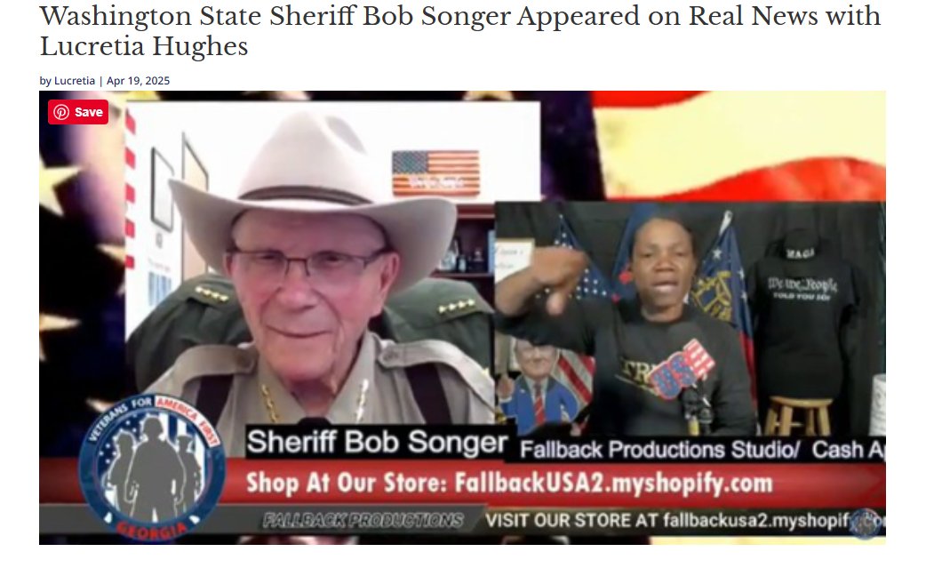 SheriffSonger's tweet photo. Sheriff Songer was on with Lucretia Hughes. Great interview! (Link in Comments) https://t.co/0vCoPCME2Z