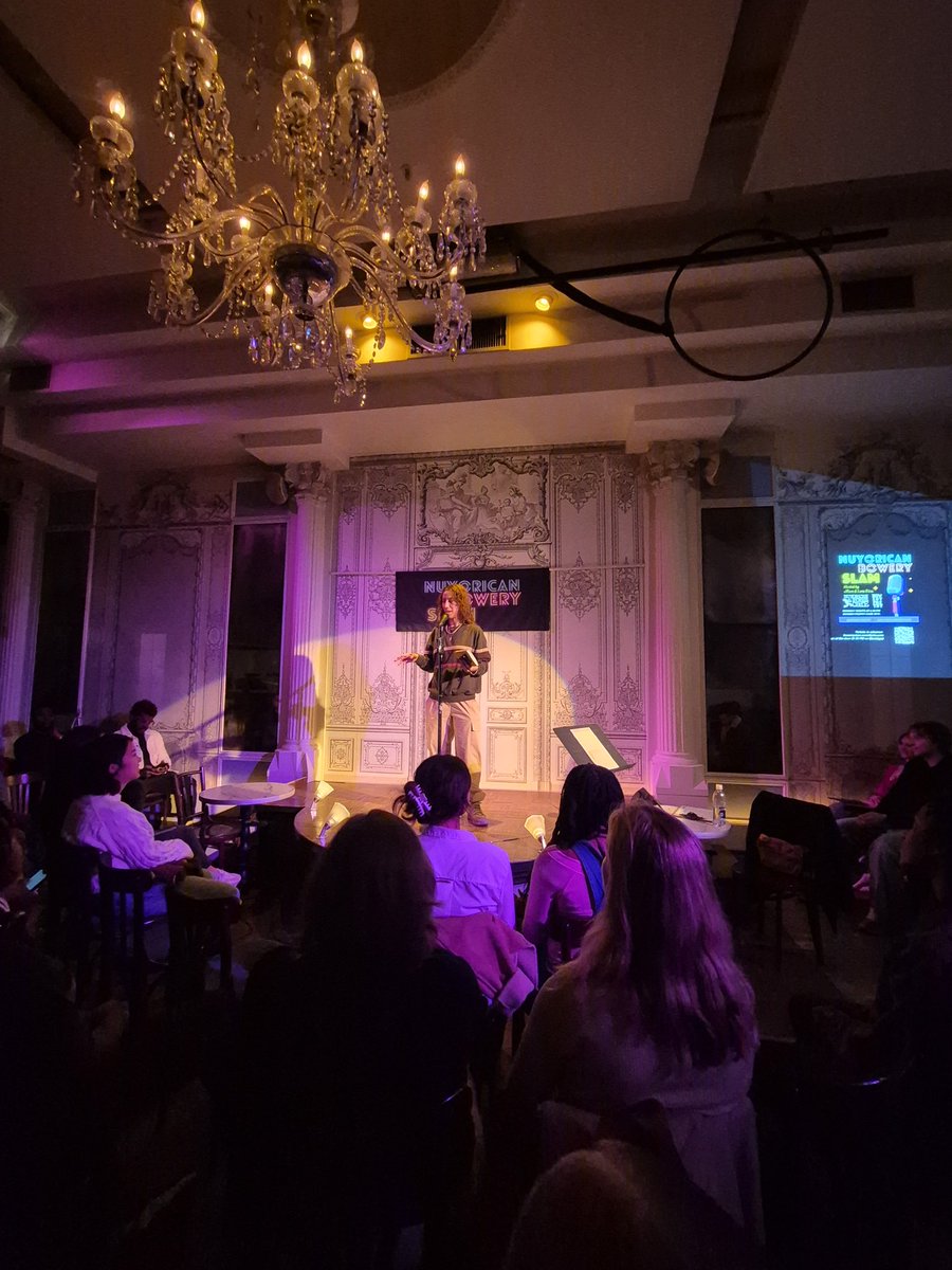 Bowery Poetry Club (@bowerypoetry) on Twitter photo Mondays at 6:30 pm at Bowery Poetry Club, NYC
<a href="/bowerypoetry/">Bowery Poetry Club</a>
Tickets at bowerypoetry.com/slam
Supported by <a href="/NYSCArts/">NYSCA</a>
<a href="/NuyoricanPoets/">Nuyorican Poets Cafe</a> <a href="/BobHolmanPoet/">Bob Holman</a> Mondays at 6:30 pm at Bowery Poetry Club, NYC
<a href="/bowerypoetry/">Bowery Poetry Club</a>
Tickets at bowerypoetry.com/slam
Supported by <a href="/NYSCArts/">NYSCA</a>
<a href="/NuyoricanPoets/">Nuyorican Poets Cafe</a> <a href="/BobHolmanPoet/">Bob Holman</a>