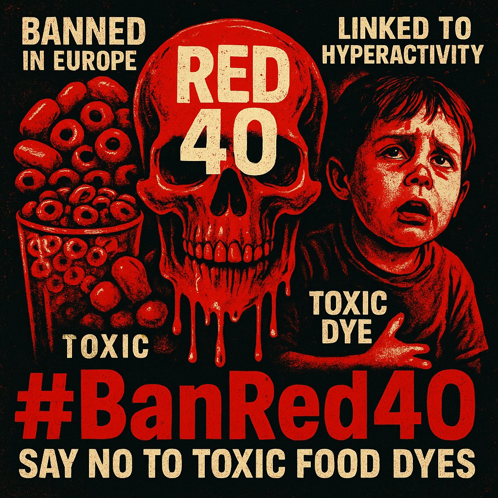 Happy_HoBo_Joe's tweet image. 🚨 The Truth About Red 40 &amp;amp; the Fight to Ban Synthetic Dyes 🚨  
Red 40, a petroleum-based dye, is in 36,000+ foods but linked to hyperactivity &amp;amp; cancer risks. States &amp;amp; the FDA are pushing bans by 2026. Is it safe? Join the debate! 🧵 #BanRed40 #FoodSafety #DyeFree
