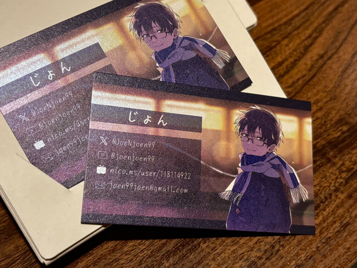 おはようございます！

超会議が近づいてきた…ということで
初めて名刺を作ってみました🕺

普段からお世話になってる方々含め
いろんな人にお渡しできるといいなと。
ぜひ気軽にお声がけください🙌