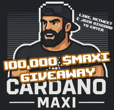 GIVEAWAY ALERT - BECOME A CARDANO 

$MAXI  TO ENTER THE GIVEAWAY OF 100,000 $MAXI, COMPLETE THE FOLLOWING: 

 LIKE, RETWEET AND FOLLOW <a href="/Messiressi6373/">Messiressi</a>  &amp; <a href="/CardanoMax1/">CardanoMaxi</a> 
TAG 3 CARDANO MAXI'S JOIN THE DISCORD &amp; ENTER 

THE GIVEAWAY   ENDS IN 3-DAYS  

discord.gg/NshCmSrNFQ