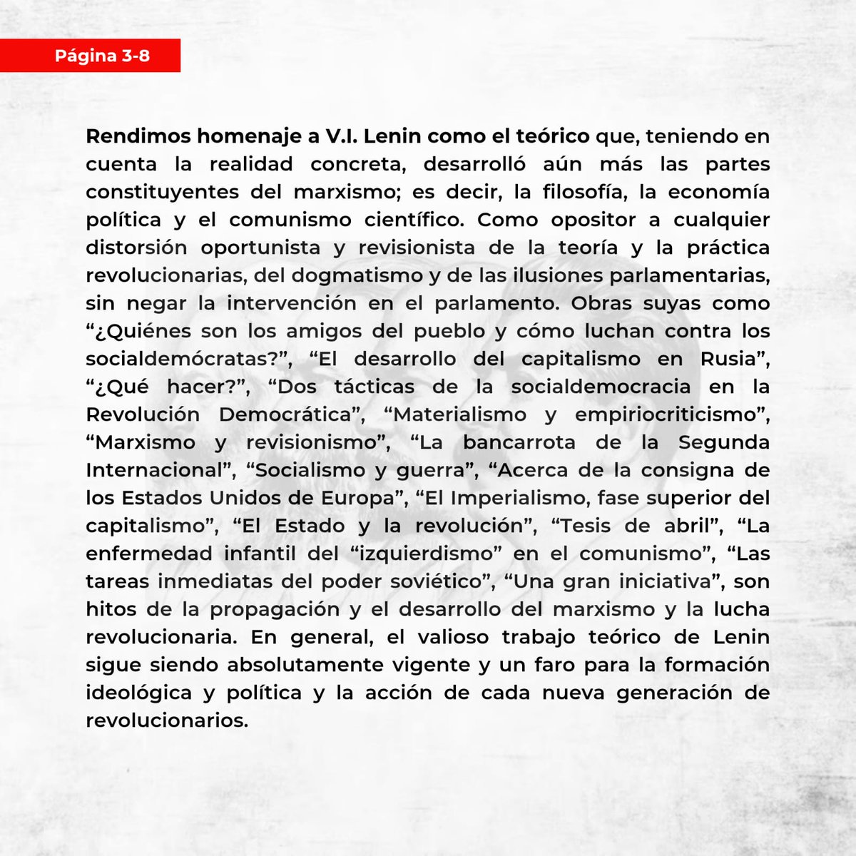 jcbbolivia's tweet photo. Comunicado conjunto de Partidos Comunistas y Obreros, que suscribimos, por el 155 aniversario del nacimiento de #Lenin #Lenin155 
Nuestro homenaje, la reconstrucción del Partido leninista en #Bolivia https://t.co/LRcs2RqeRv