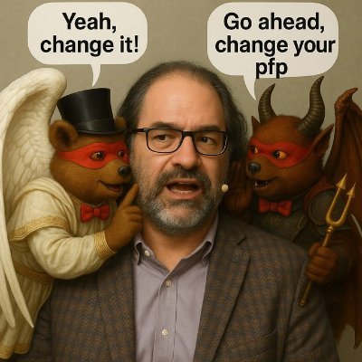 KingKaranCrypto's tweet image. David Schwartz just changed his profile picture that includes BearableGuy123 type of bears!! 🤯