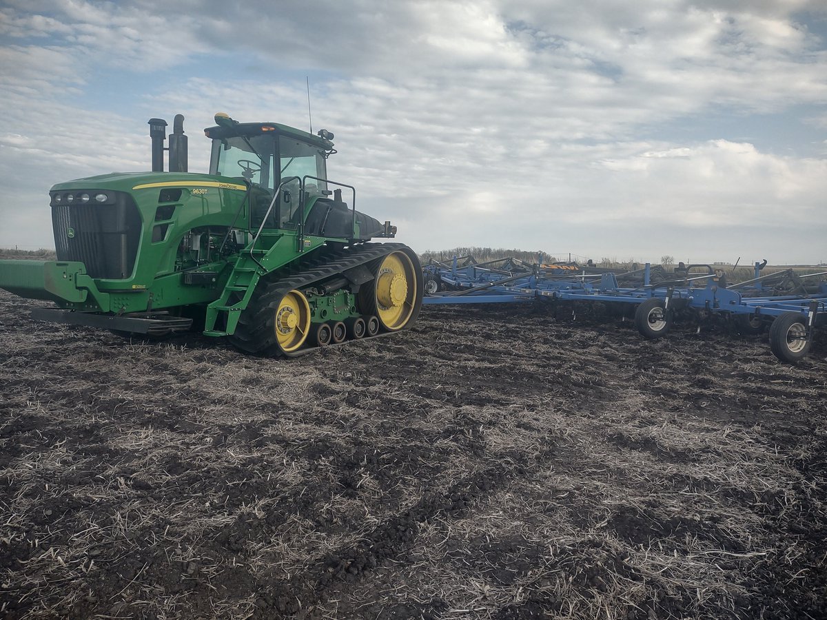 Hopped off The Big Show, in to The Big Green Tractor. Working ahead of the planter.