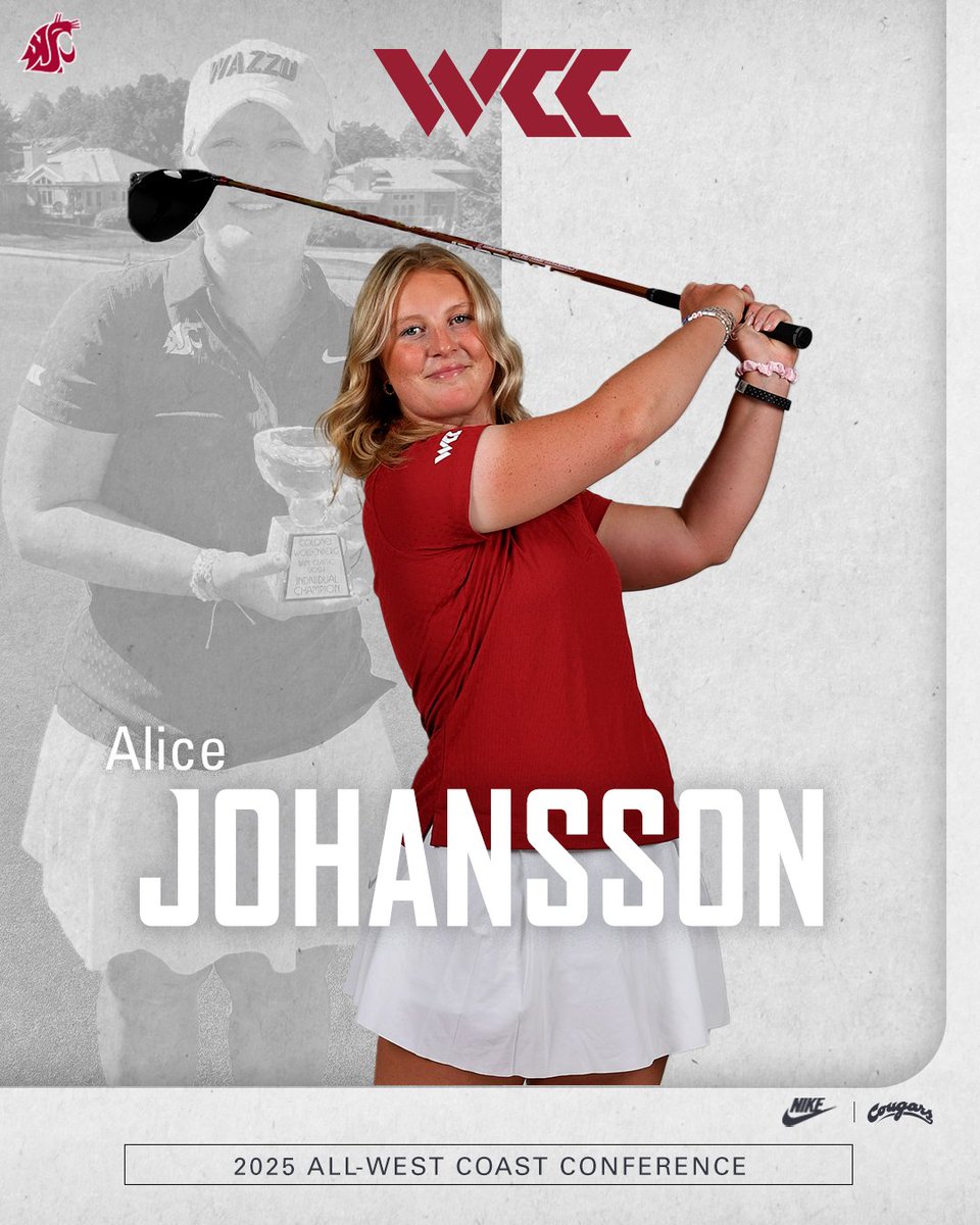 𝗔𝗹𝗹-𝗪𝗲𝘀𝘁 𝗖𝗼𝗮𝘀𝘁 𝗖𝗼𝗻𝗳𝗲𝗿𝗲𝗻𝗰𝗲, 𝗔𝗟𝗜𝗖𝗘 𝗝𝗢𝗛𝗔𝗡𝗦𝗦𝗢𝗡!

- 2 Individual Wins
- 3 Top-10's
- 4 Top-25's

#GoCougs | #WAZZU