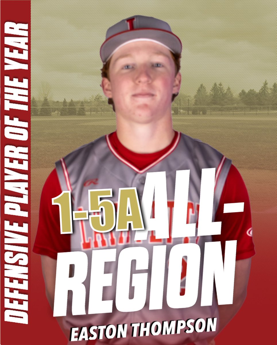 Congratulations to Easton Thompson for being named Region 1-5A Defensive Player of the Year.