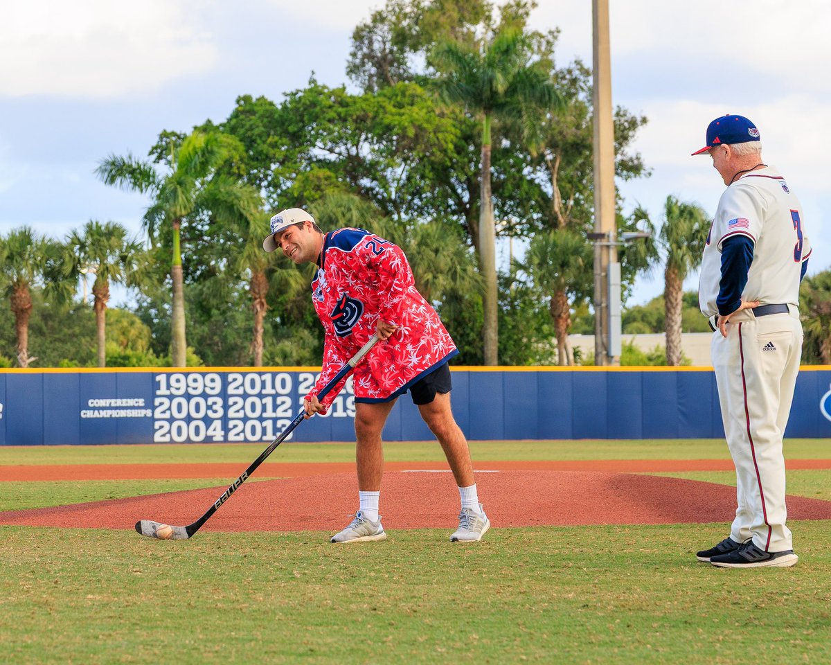 Florida Atlantic Baseball (@faubaseball) on Twitter photo The National Champs in the house! <a href="/FAU_Hockey/">FAU ICE HOCKEY CLUB</a> stopping by to shoot tonightβs first pitch! #WIPποΈ The National Champs in the house! <a href="/FAU_Hockey/">FAU ICE HOCKEY CLUB</a> stopping by to shoot tonightβs first pitch! #WIPποΈ