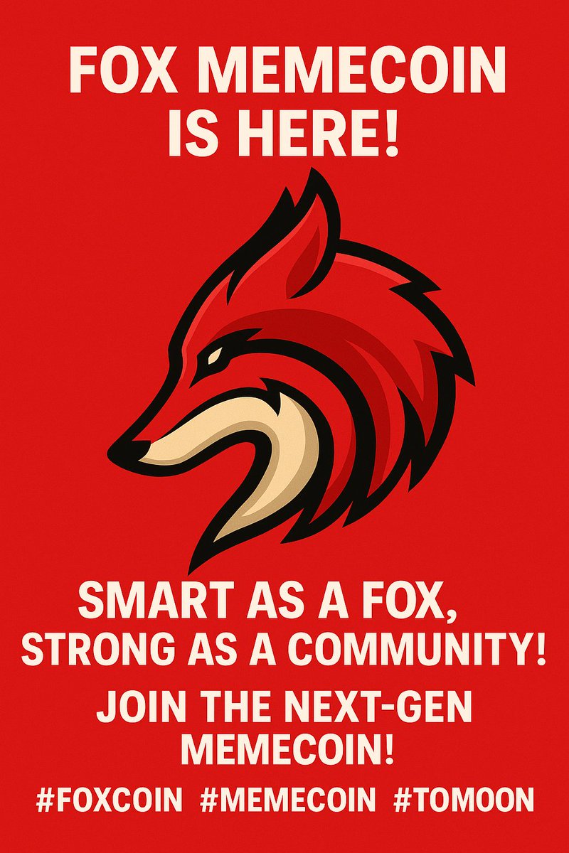 bestmemecoinfox's tweet photo. FOX MEMECOIN IS HERE!

Smart as a fox. Strong as a community.

Not just another memecoin — this is a movement!

Join the rise. Lead the pack.

#FOXCoin #Memecoin #Crypto #ToMoon https://t.co/33i81xTO2Z