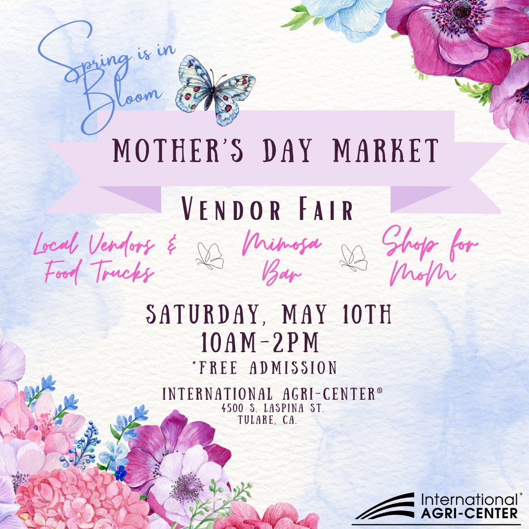 🌸 Vendor Call: Mother’s Day Market! 🌸 
We’re accepting applications for our upcoming Mother’s Day Market—and we’d love to have YOU join us!

Food Vendors:
The deadline to apply is THIS THURSDAY! 

📩 Interested? Visit bit.ly/MothersDayMark… to apply today!