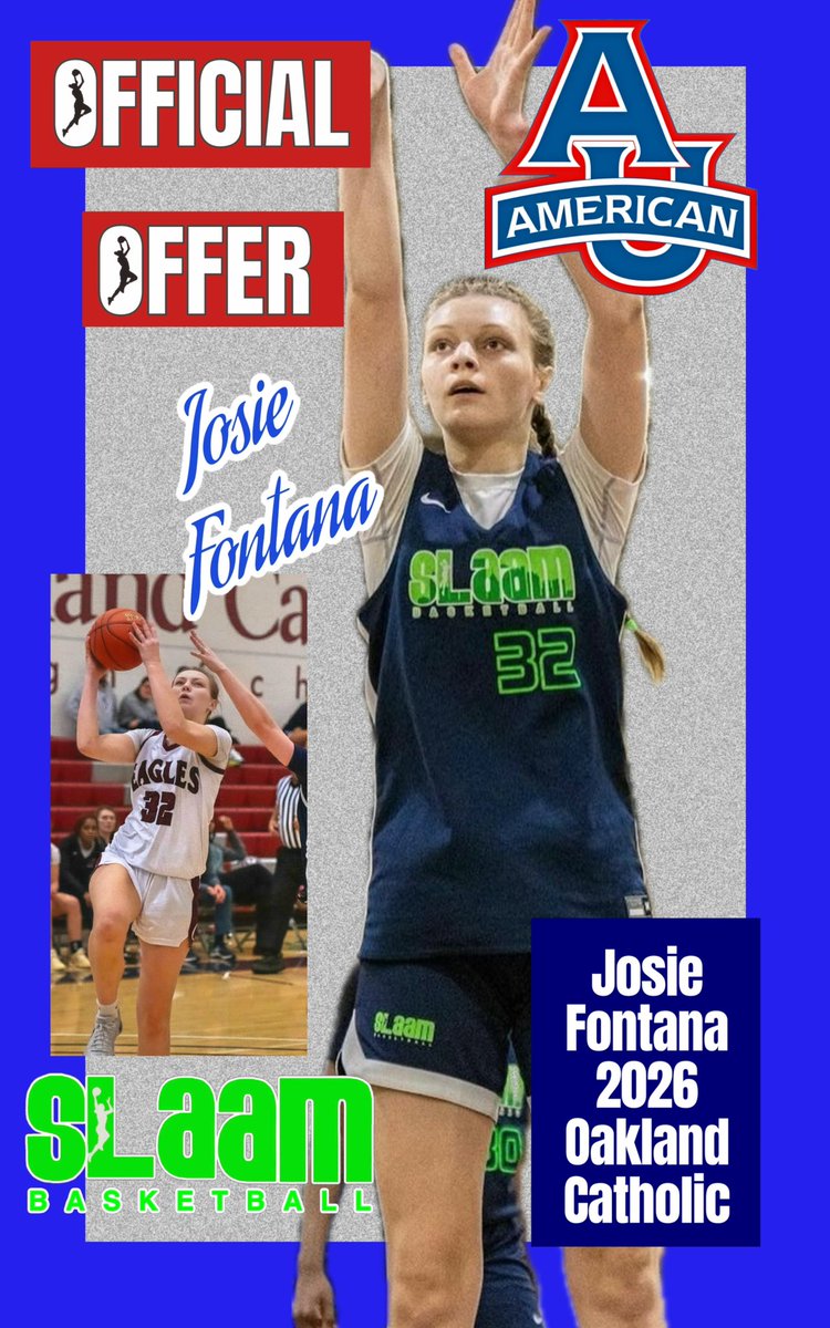 slaambasketball (@slaambasketball) on Twitter photo π¨ Huge news! π <a href="/josie_fontana/">Josie Fontana</a> from Oakland Catholic (Class of 2026) has received an official offer to play for <a href="/CoachK_Killion/">Kelly Killion</a> at <a href="/AU_WBasketball/">AU Womenβs Basketball</a>! π¦
Congrats, Josie, on this incredible achievement! π #SLAAMFam <a href="/OC__Hoops/">Oakland Catholic Basketball</a> <a href="/slaam2026jamal/">SLAAM 2026 Woodson</a> <a href="/SelectEventsBB/">Select Events Basketball</a> πͺ Let's go! π₯ π¨ Huge news! π <a href="/josie_fontana/">Josie Fontana</a> from Oakland Catholic (Class of 2026) has received an official offer to play for <a href="/CoachK_Killion/">Kelly Killion</a> at <a href="/AU_WBasketball/">AU Womenβs Basketball</a>! π¦
Congrats, Josie, on this incredible achievement! π #SLAAMFam <a href="/OC__Hoops/">Oakland Catholic Basketball</a> <a href="/slaam2026jamal/">SLAAM 2026 Woodson</a> <a href="/SelectEventsBB/">Select Events Basketball</a> πͺ Let's go! π₯