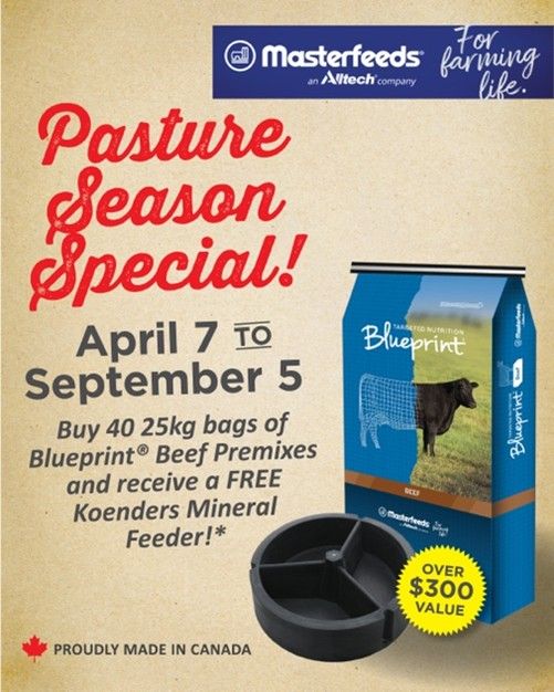 Don’t miss out on this Pasture Season Special – Limited Time Offer! 🐂 Proudly supporting Canadian farmers with high-quality, Canadian made nutrition solutions.
#Masterfeeds #BlueprintBeef #BeefMinerals #PastureSeason #CanadianMade #BeefCattle #LivestockNutrition #FarmOnCanada🇨🇦