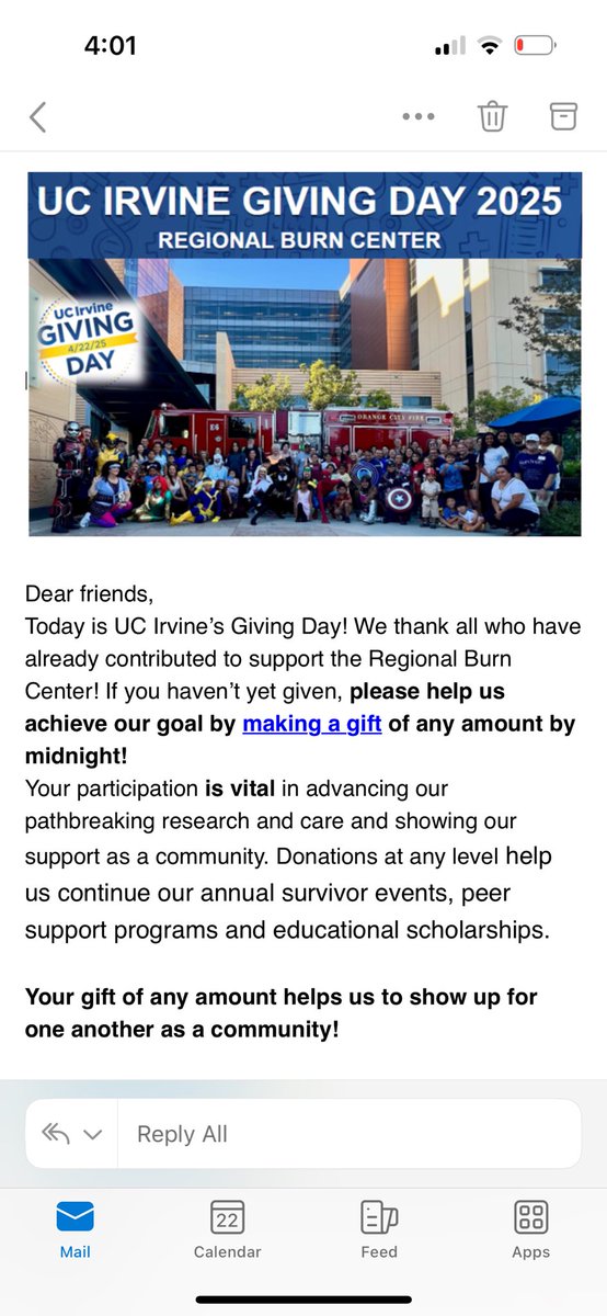 givingday.uci.edu/giving-day/986…
<a href="/UCI_Trauma/">UCI TRAUMA</a> <a href="/UCIrvineSurgery/">UC Irvine Surgery</a>