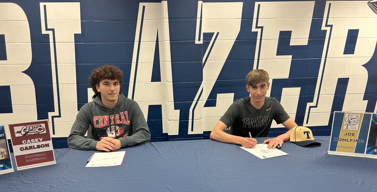ATHS Athletics (@athsathletics) on Twitter photo Congrats to Casey Carlson (Football & Baseball) & Joe Rohlfing (Baseball) on continuing their academic and athletic careers next year. We’re proud of you! <a href="/AddisonTrailHS/">Addison Trail HS</a> <a href="/jandrewsATHS/">Mr. Andrews</a> <a href="/ATBlazerFB/">AT Blazer Football</a> <a href="/ATBlazersbball/">AT Blazers Baseball</a> #theBLAZERway Congrats to Casey Carlson (Football & Baseball) & Joe Rohlfing (Baseball) on continuing their academic and athletic careers next year. We’re proud of you! <a href="/AddisonTrailHS/">Addison Trail HS</a> <a href="/jandrewsATHS/">Mr. Andrews</a> <a href="/ATBlazerFB/">AT Blazer Football</a> <a href="/ATBlazersbball/">AT Blazers Baseball</a> #theBLAZERway