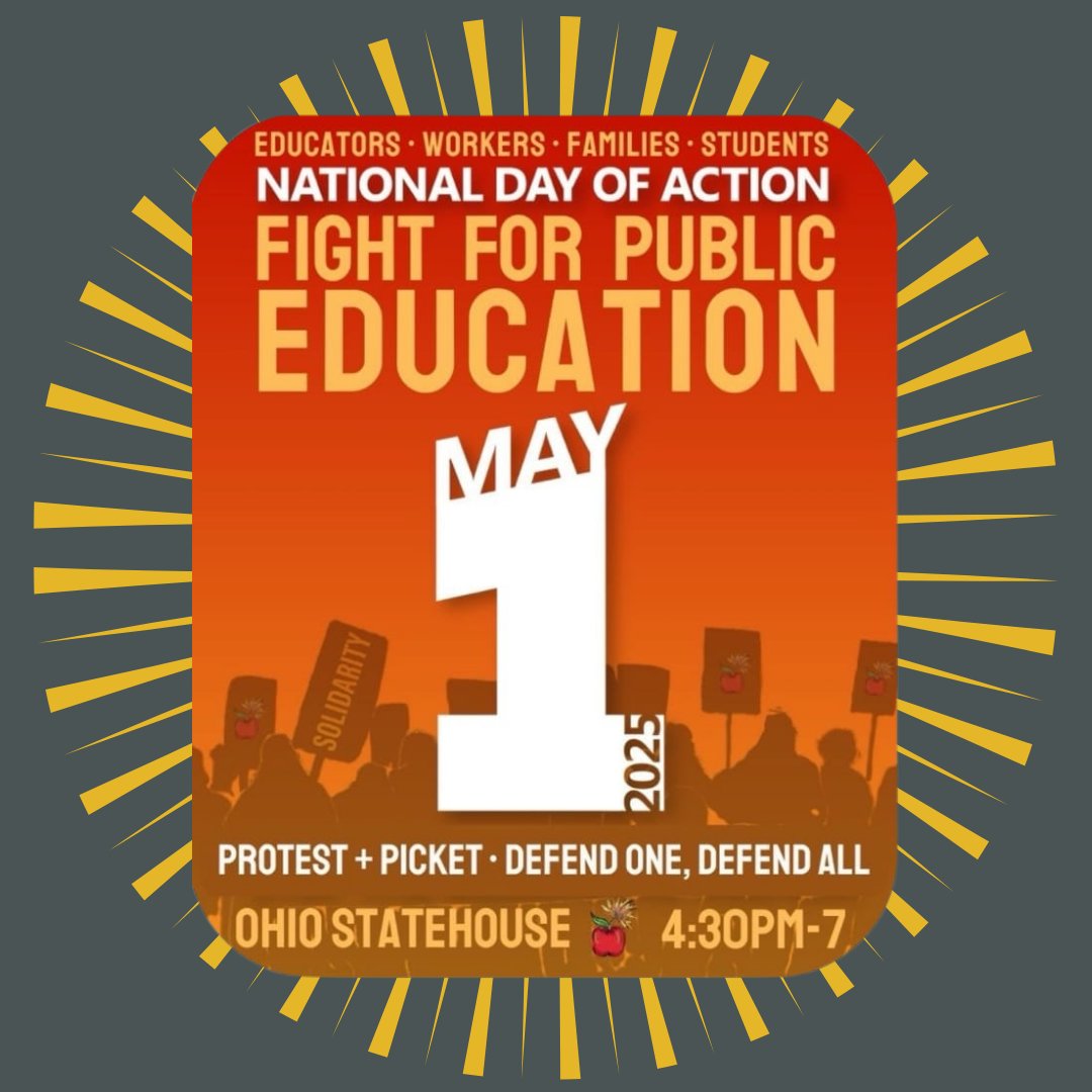 Here are two  great ways to celebrate May day this year! Join our teachers (<a href="/columbusea/">Columbus Education Association</a> )   on May 1st for a picket and protest at the statehouse (4:30- 7 pm) and then join us at our May Day gathering May 3 (1-3 pm) for community, resources, and food!