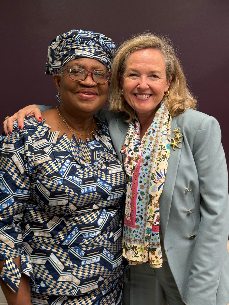 Ngozi Okonjo-Iweala (@noiweala) on Twitter photo With aid drying out, It’s more important than ever for <a href="/wto/">WTO</a> developing country members to mobilise investment. With the President of the <a href="/EIB/">European Investment Bank</a> <a href="/NadiaCalvino/">Nadia Calviño</a> and her team looking at investment environments and potential derisking instruments for Latin America and Africa - in With aid drying out, It’s more important than ever for <a href="/wto/">WTO</a> developing country members to mobilise investment. With the President of the <a href="/EIB/">European Investment Bank</a> <a href="/NadiaCalvino/">Nadia Calviño</a> and her team looking at investment environments and potential derisking instruments for Latin America and Africa - in