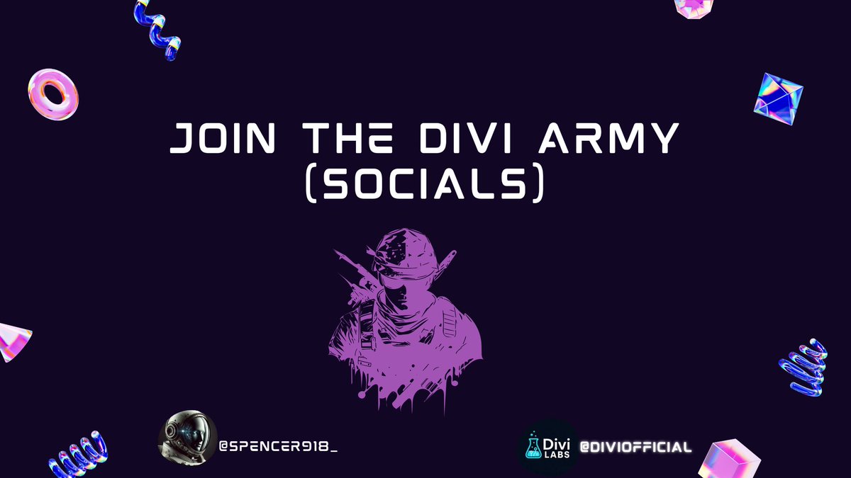Spencer918_'s tweet photo. Join the #DiviArmy - the community dedicated to #DoingDeFiRight! 💪🏾
Ready for safer, simpler DeFi? Dive in! 🌊
🔗 Website: https://t.co/MrVBNIR8CS
🔗 Telegram: https://t.co/mSLdPFOMgx
🔗 X: @DiviOfficial
Don't forget to Like, RT & Comment on this thread!t https://t.co/bCg5EzUyjn