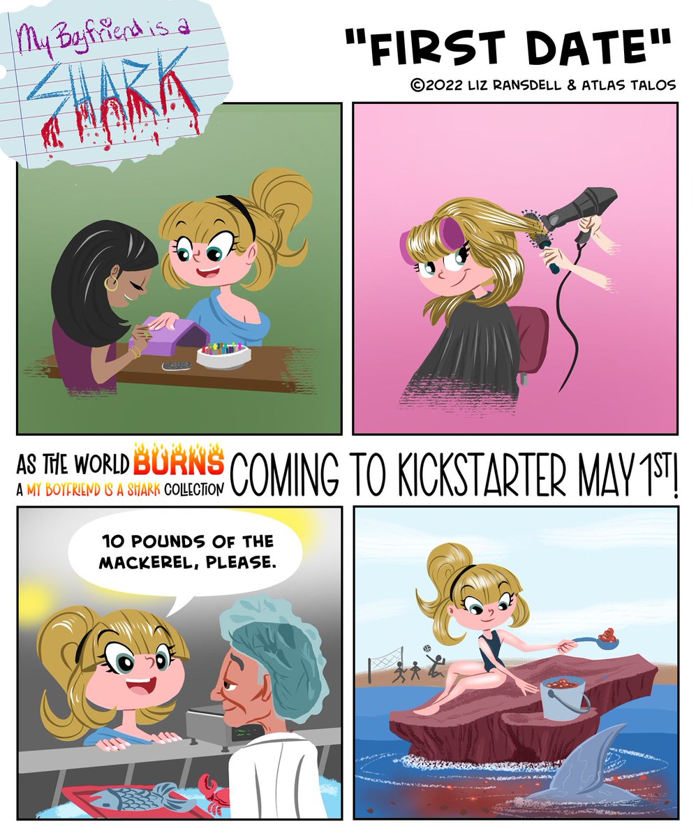 MBFIAS's tweet photo. AS THE WORLD BURNS, A My Boyfriend is a Shark collection, launches on Kickstarter May 1! Sign up now for updates!

https://t.co/kQB6QNfyRB https://t.co/hvXr7rU6A9