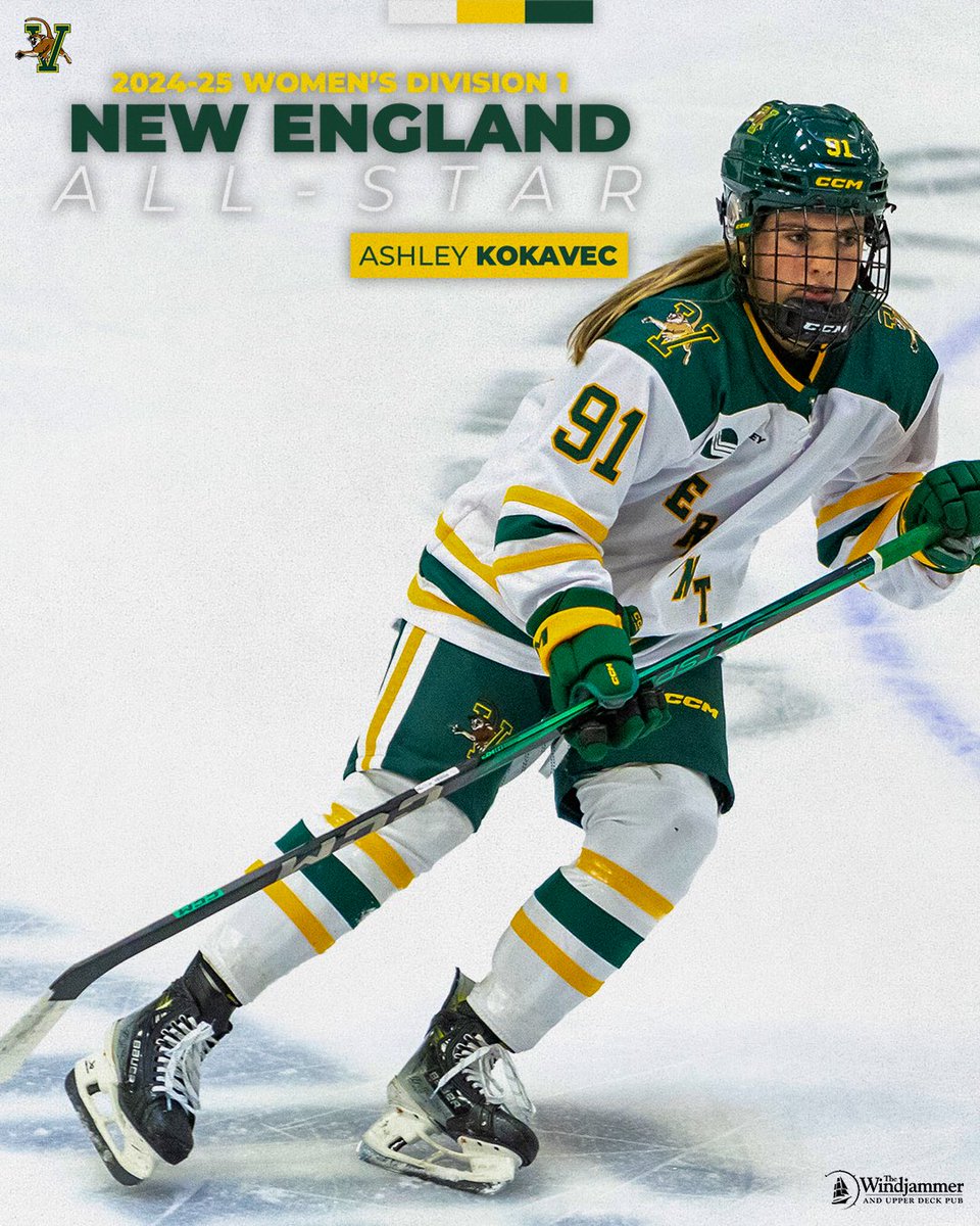 𝐍𝐄𝐖 𝐄𝐍𝐆𝐋𝐀𝐍𝐃 𝐀𝐋𝐋-𝐒𝐓𝐀𝐑 ⭐️⭐️

Stick taps for Ashley Kokavec being named a New England All-Star by the New England Hockey Writers Association (NEHWA) ‼️👏

#802Hockey #LetsRally