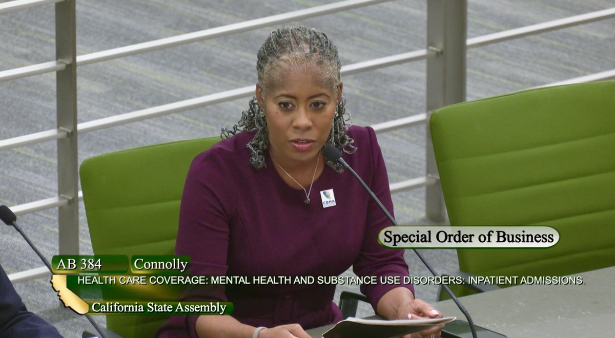 California Access Coalition (@cac_updates) on Twitter photo Today, CBHA's CEO, Dr. Le Ondra Clark Harvey, Ph.D. (<a href="/queen_psych/">Dr. LCH</a>) delivered a powerful testimony in support of AB 384 (Connolly)– the Mental Health Protection Act. This bill is proudly co-sponsored by <a href="/CBHA_Updates/">California Behavioral Health Association</a>, <a href="/CALpsychiatrist/">California State Association of Psychiatrists</a>, and California Access Coalition. 👏 Today, CBHA's CEO, Dr. Le Ondra Clark Harvey, Ph.D. (<a href="/queen_psych/">Dr. LCH</a>) delivered a powerful testimony in support of AB 384 (Connolly)– the Mental Health Protection Act. This bill is proudly co-sponsored by <a href="/CBHA_Updates/">California Behavioral Health Association</a>, <a href="/CALpsychiatrist/">California State Association of Psychiatrists</a>, and California Access Coalition. 👏
