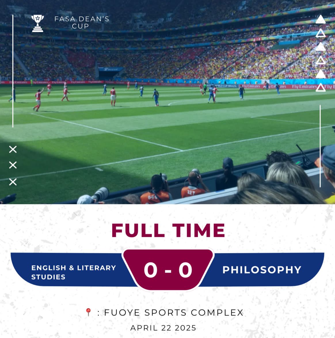 FFuoye75437's tweet photo. Dean’s Cup Opener Ends in Goalless Draw

https://t.co/RQpIgy4cHP https://t.co/UGZEBa976X