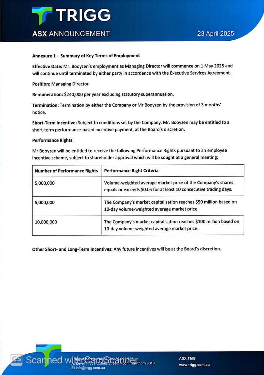 SalvadorMaurice's tweet photo. $TMG

TRIGG APPOINTS #ANTIMONY SPECIALIST ANDRE BOOYZEN AS
MANAGING DIRECTOR

This appointment strengthens Trigg's focus on exploration and development across its project portfolio, including the 29.9kt' Wild Cattle Creek antimony deposit in NSW .. https://t.co/SyuG32fsah