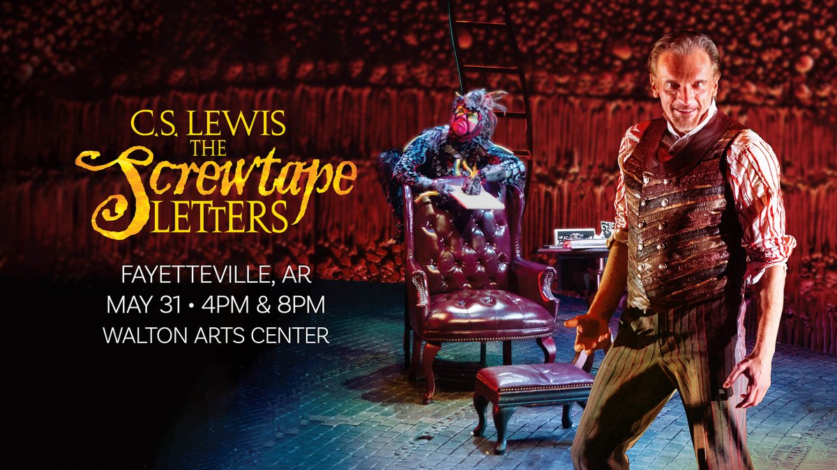 itickets's tweet image. Experience C.S. Lewis' The Screwtape Letters in Fayetteville – Don’t miss this unforgettable performance on May 31st! 

GET TICKETS HERE - bit.ly/3GmNrgb

#cslewis #thescrewtapeletters #may #fayetteville #waltonartscenter