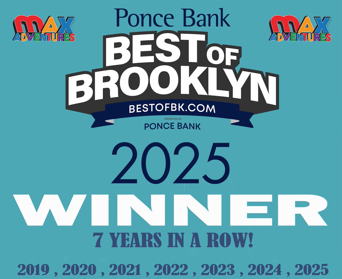 MaxAdventuresNY's tweet photo. Thank you everyone for voting! Because of your hard effort we did it again! We are very proud to be the winner again 7th year in the row! Thank you to BestOfBrooklyn for providing this platform for us to be acknowledged! https://t.co/jwLBY5Thb8
