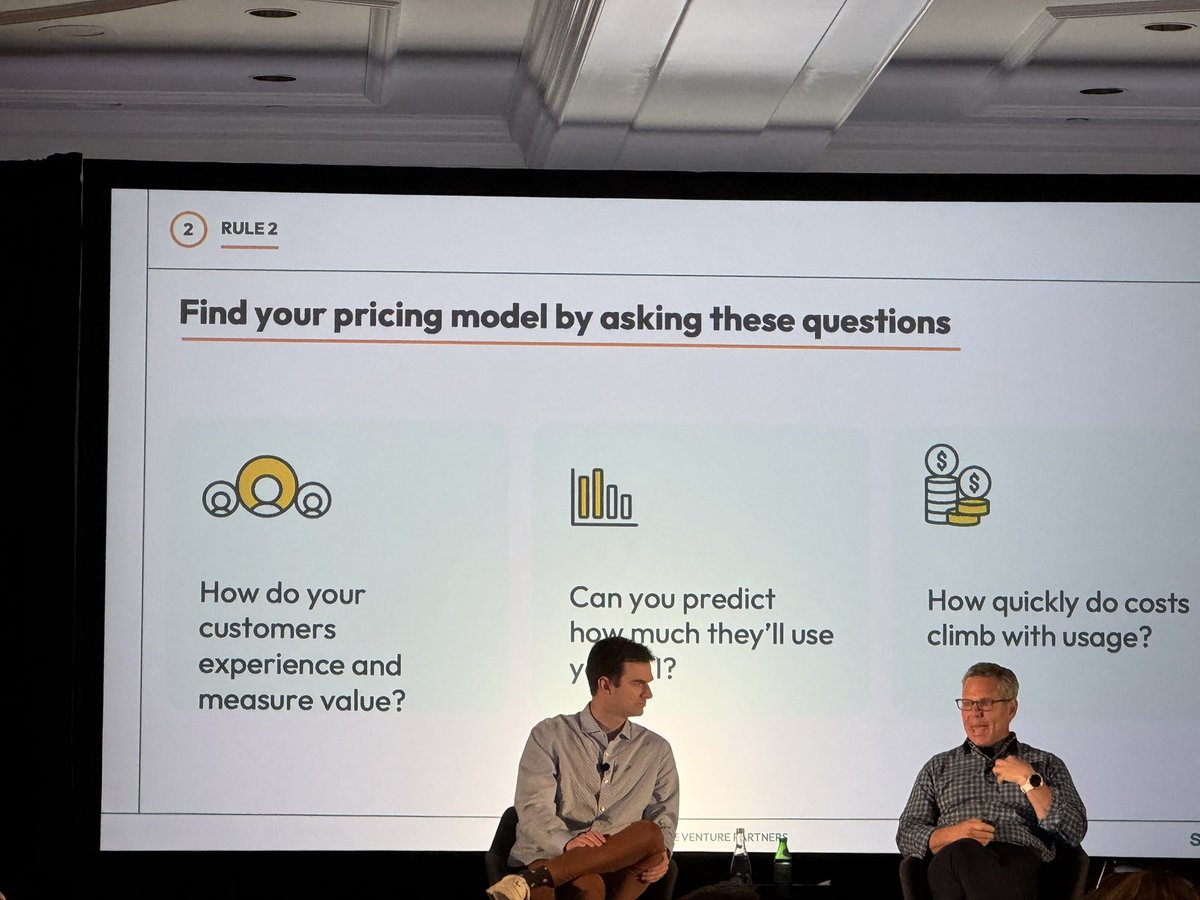 JohnGleeson10's tweet image. Pricing in the AI era needs a rethink:
•Match your pricing model to how value is delivered
•Ask: How do customers measure value? Can you predict usage? Do costs scale?
•Best models combine a base fee + value-based scaling (usage, outcomes)
Stable floor, unlimited upside.
