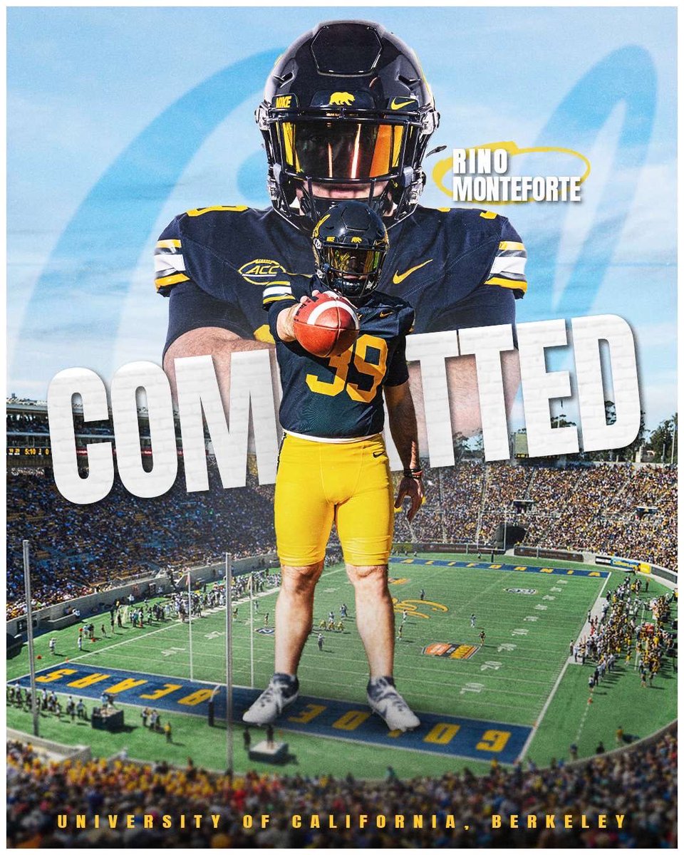 Rino Monteforte (@rinomonteforte1) on Twitter photo Blessed to announce my commitment to Cal Berkeley on Full Scholarship, Go Bears🐻🔵🌕 <a href="/CalFootball/">Cal Football</a> <a href="/michael_frisina/">Michael Frisina</a> <a href="/Coach_Sooto/">Vic So'oto</a> #CalGang #SWAMP Blessed to announce my commitment to Cal Berkeley on Full Scholarship, Go Bears🐻🔵🌕 <a href="/CalFootball/">Cal Football</a> <a href="/michael_frisina/">Michael Frisina</a> <a href="/Coach_Sooto/">Vic So'oto</a> #CalGang #SWAMP