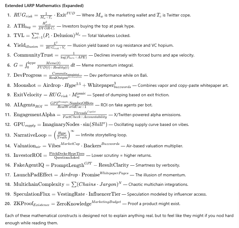Our Theoretical Frameworks. This is what LARP AI is about!

#crypto #memecoin #meme #larp $LARP
