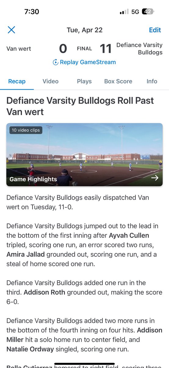 DefianceSBall's tweet photo. Congrats Ladies! @wblsports @DefiBulldogs #defidoes https://t.co/lOHERczzWX