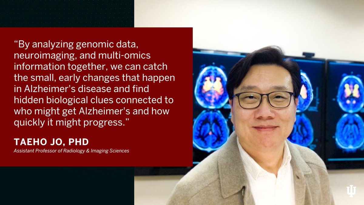 Taeho Jo, PhD, is leveraging the power of AI to detect and classify Alzheimer’s disease at an early stage. By developing innovative models that analyze brain imaging data, he’s uncovering patterns that traditional research methods might miss: bit.ly/4cMkdDF