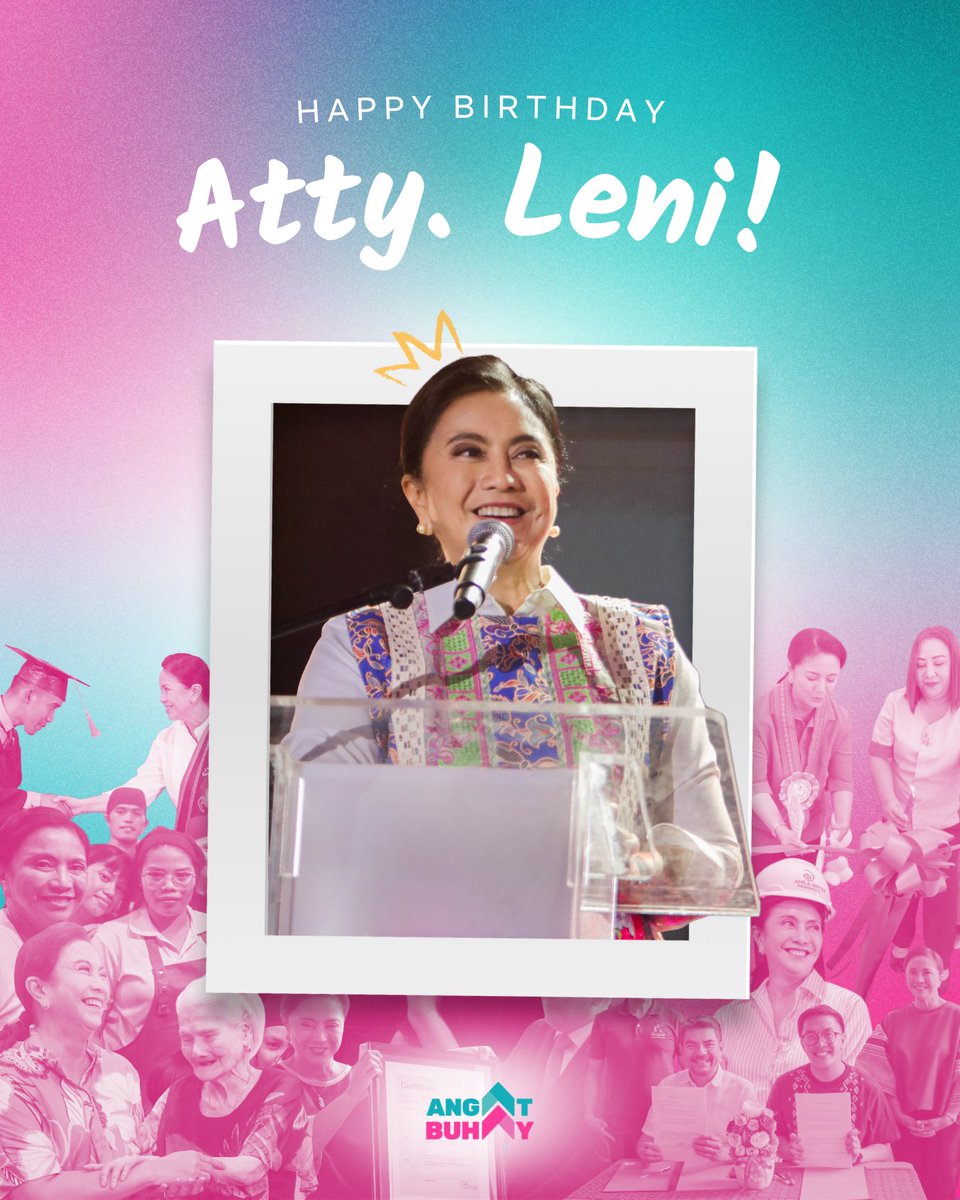 angatbuhay_ph's tweet image. HAPPY BIRTHDAY, ATTY. @lenirobredo! 💗

Salamat sa patuloy na paninindigan at sa pagpapakitang posible ang isang mas makatao at makatarungang lipunan. 

Angat Buhay exists because of the values you live by—at sa bawat hakbang, nasa likod niyo lang kami. Maligayang kaarawan po!