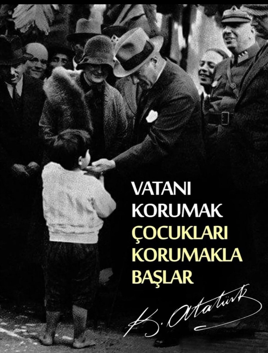 ... Sadece büyük bir lider, geleceği küçük kalplere emanet eder...
 #MilliEğemenlikVeÇocukBayramı kutlu olsun ❤️
#23Nisan 🇹🇷