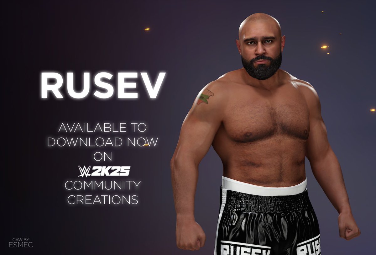 #WWE2K25 <a href="/ToBeMiro/">Rusev</a> #Rusev caw are now available to download on cc. 

Use search tag #ESMEC