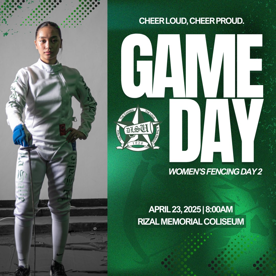 BLADES UP! 🤺

The DLSU Fencers continue their UAAP Season 87 run today at Rizal Memorial! Let’s cheer them on! 💚

Photo: DLSU Sports

#AnimoLaSalle #DLSUGreenFencers #DLSULadyFencers #ASDigitalCheerleaders