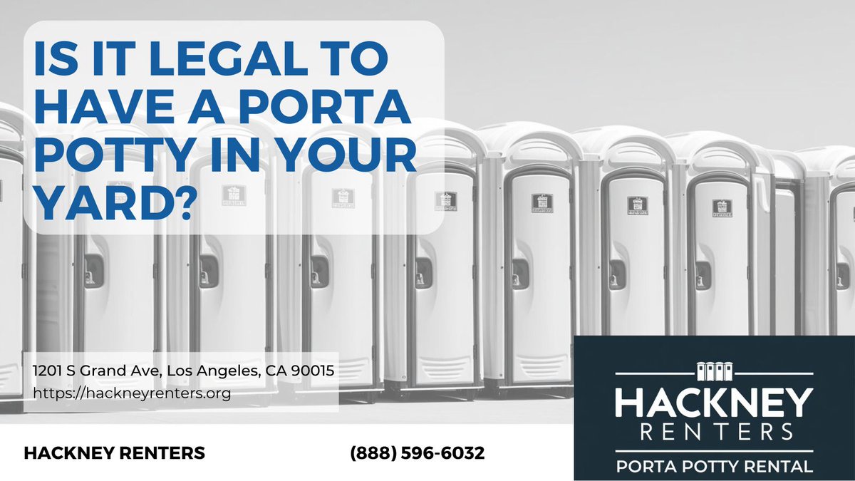 HackneyRenters's tweet image. Is It Legal To Have A Porta Potty In Your Yard? 🏡🚽
Before placing a portable toilet on your property, make sure you know the local rules!
hackneyrenters.org/is-it-legal-to…
#PortaPottyRental #YardSanitation #BackyardProjects #PortableToilets #HackneyRenters #EventPlanning