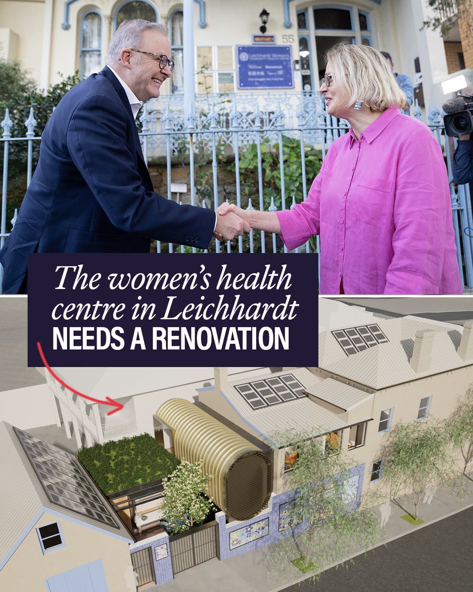 AlboMP's tweet photo. "It will actually save women’s lives.”

Dr Ses Salmond knows that this centre in Grayndler is more than bricks and mortar.

It’s a safe haven. A second home. A clinic. A place for women and children fleeing domestic violence.

Labor is making record investments in women’s health and safety, and we’re delivering more than $2 million to expand this Leichhardt centre.

More clinicians. More services. A real difference in women’s lives.