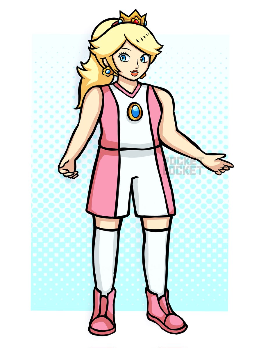 Basketball uniform for Holly I done recently. In alt pink which matches more her mother Peach. 💟 

#mariooc #fanchild #supermario #mariobros #supermariooc #digitalart #mario #Nintendo #princesspeach #artwork
