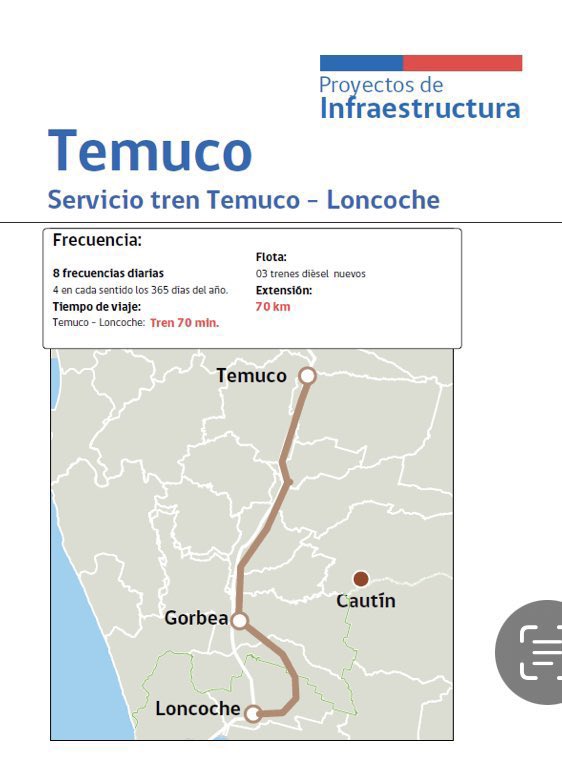 <a href="/EFETrenesChile/">EFE Trenes de Chile</a> invertirán US$ 230 millones para La Araucanía 1-Reemplazo de Durmientes y Rieles Victoria-Lautaro y Temuco-Gorbea. 2-Se Compraran 4 Trenes para Temuco-Gorbea. 3-Tren Temuco-Labranza-Nueva Imperial. 4-Tren Loncoche-Villarica <a href="/JuanCaMunozA/">Juan Carlos Muñoz Abogabir</a> <a href="/renesaffirio/">René Saffirio</a> <a href="/MTTSectra/">Programa de Vialidad y Transporte Urbano</a>