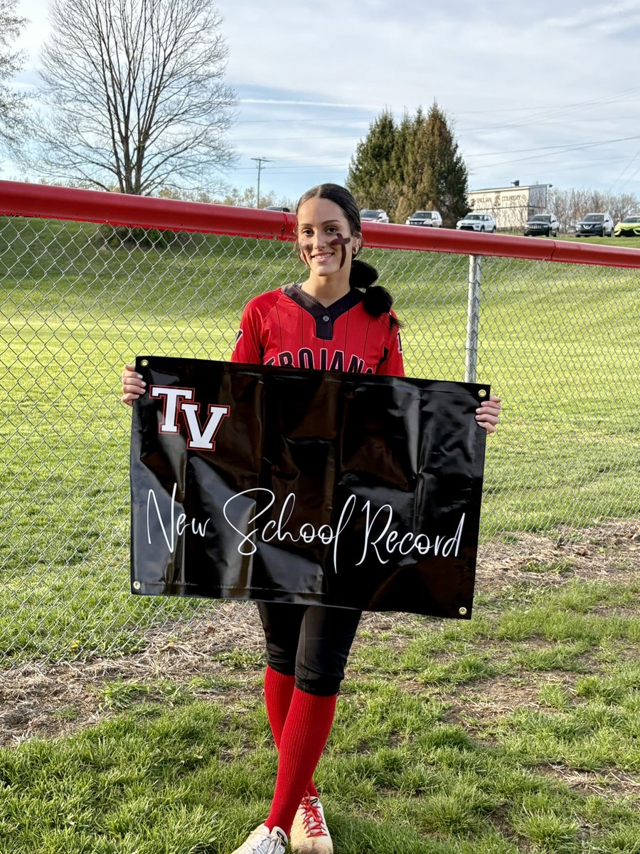 Tonight I reached 300 career strikeouts and set a new school record for single season strikeouts! My team battled for the win, pushing our record to 14-0! <a href="/TVTrojansSB/">Tusky Valley Softball</a> <a href="/EastDistrictAB/">East District (EDAB)</a> <a href="/MaxPreps/">MaxPreps</a> <a href="/UKsoftball/">Kentucky Softball</a> <a href="/HokiesSoftball/">Virginia Tech Softball</a> <a href="/DukeSOFTBALL/">Duke Softball</a> <a href="/umichsoftball/">Michigan Softball</a> <a href="/CoastalSoftball/">Coastal Carolina SB</a>