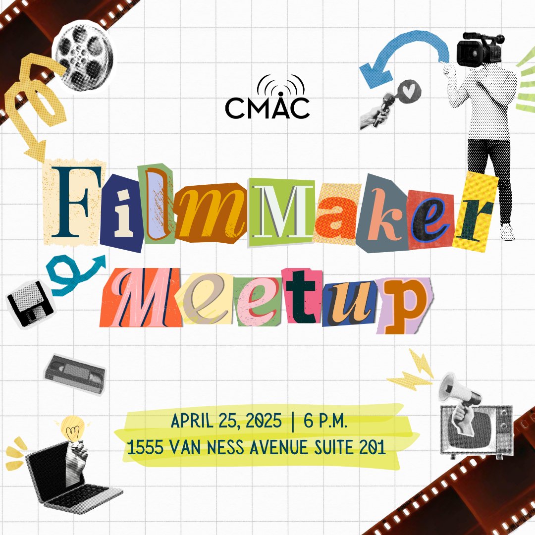 🎬 Want to break into filmmaking? 🎥  

Our guest speakers Jason Wada &amp; Angelica Hernandez share their journeys, mistakes, and what they wish they knew starting out. Ask questions, make connections, and get real advice on making it in media!  🍿  

🚀💫 cmac.tv/filmmaker-meet…